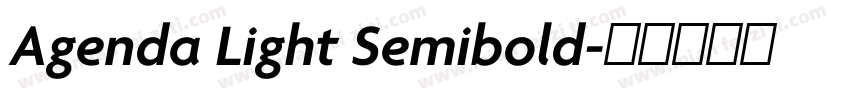 Agenda Light Semibold字体转换